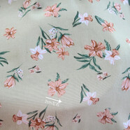 RSRDDY夏季布料薄款人造棉綿綢小碎花民族風(fēng)花草印花面料連衣裙睡衣 啞綠花瓣會(huì)縮水 2點(diǎn)5米價(jià)250*143cm多拍連裁