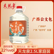 天龍泉白酒22度家庭裝 廣西公文包老牌桂字號 米香型固液白酒節(jié)日宴會 22度 2.5L 5桶
