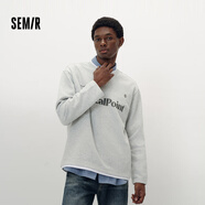 森馬（Semir）[商場同款]長袖T恤男拼接假兩件情侶裝25秋印花上衣101525101201