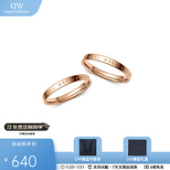 丹尼爾惠靈頓（DanielWellington）dw情侶對戒 時尚飾品經(jīng)典系列情侶戒指 表白七夕情人節(jié)禮物送女友 玫瑰金一對【碼數(shù)備注】 *