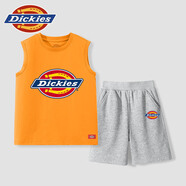 Dickies童裝夏季兒童無(wú)袖背心中小童涼感透氣短褲男童運動(dòng)服套裝男孩