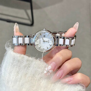 DIEWU氣質(zhì)小眾輕奢陶瓷女表百搭時尚高級感女士石英腕表潮流前線時裝表 氣質(zhì)銀框（推薦色） 禮盒裝