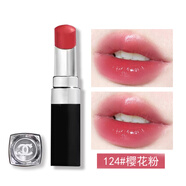 香奈兒（Chanel）可可小姐炫色口紅coco bloom銀黑細管唇膏圣誕情人節送女朋友禮物 124#櫻花粉