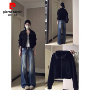 皮爾卡丹黑色薄款外套女款春修身短款衛衣女夏2025新款上衣正肩夏季開(kāi)衫薄 黑色【立領(lǐng)短款】 【春秋】 薄款 L 2025超火/薄款/巨顯瘦/帶帽/帽