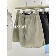 冉藝嵐同款山系戶(hù)外速干工裝短褲女夏季梨型身材機能風(fēng)半身裙小個(gè)子運動(dòng) 灰杏色【降落傘裙_松緊腰_甜酷女 S _80-95斤