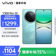 vivo Y300 Pro 8GB+128GB 金鑲玉 國家補貼 6500mAh超薄藍海電池 全等深微四曲屏 AI 拍照 手機