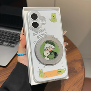 德銳斯情侶支架適用于Apple 16手機(jī)殼小米15 Huawei Pola70Pro New Vivox200紅米K80 Glory Magic6/7硅膠 情侶抱貓男孩支架 榮耀Magic6
