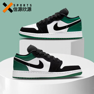 耐克（NIKE）【潮】女鞋板鞋aj1新款低幫運(yùn)動(dòng)輕便防滑耐磨休閑籃球鞋子 553560-113 黑綠腳趾 37.5