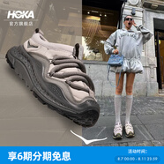 HOKA ONE ONE 男女款夏季戶外運動休閑舒緩鞋ORA PRIMO舒適復(fù)古 星塵灰/深灰色 46 （圈口緊，建議拍大2碼）