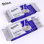 蒙瑪特石塑粘土陶泥泥塑工具刀立體雕塑橡皮泥陶藝粘土材料250g白泥2個裝CS-MMSP30-2