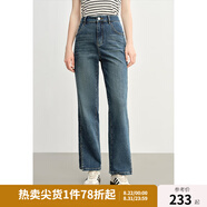 獨束大碼女裝顯瘦遮胯牛仔褲女春裝新款胖mm高腰寬松褲子 牛仔藍 XL (尺碼：3) (尺碼：3)