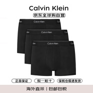 Calvin KleinCK 男士棉質(zhì)平角內(nèi)褲 套裝套盒3條裝 NB3963 TM6黑色 S