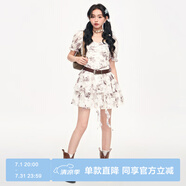 樂町2024夏季新款廢土風(fēng)印花連衣裙C2FAE2534 中性印花 S