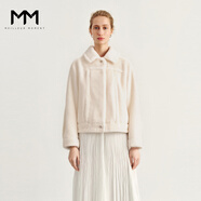 麥檬MM羊毛短款白色外套上衣商場(chǎng)同款秋冬5EA313271 象牙白5EA313271 S
