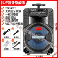 長(cháng)美音響廣場(chǎng)舞大音量超大戶(hù)外拉桿歌錄音叫賣(mài)便攜手提藍牙音箱 藍牙拉桿版【帶一支有線(xiàn)話(huà)筒】