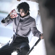 萌奇堡斬神cos服全套 假面小隊王面cosplay二次元帥氣卡通動(dòng)漫周邊 cos服+道具劍+假發(fā)+面具+鞋子（備注碼數 L