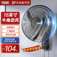 紅雙喜（RED DOUBLE HAPPINESS）壁扇掛壁式電風(fēng)扇餐廳輕音壁掛墻壁搖頭掛式風(fēng)扇節能宿舍電扇辦公室車(chē)間強勁風(fēng)ZM 18英寸牛角葉機械款