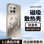 澤逸（ZEYI）適用iqoo13/pro手機殼 VIVO全包防摔新款簡(jiǎn)約商務(wù)磁吸蜂窩散熱保護套男女 【鈦金色】Magsafe磁吸-蜂窩散熱-贈保護膜 iqoo13