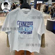 美職棒（MLB）進(jìn)寶家 MLB25年新夏印花字母純色T恤短袖男女同款 TSX05 白色 XS