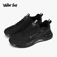 Walker Shop 品牌鞋子男休閑鞋【防水防滑】透氣男鞋軟底運動跑步鞋潮流百搭 黑色【網(wǎng)面透氣】 41