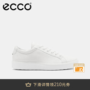 愛(ài)步（ECCO）休閑板鞋男鞋 輕便軟底板鞋休閑鞋平底鞋鞋子 柔酷60周年582404 白色58240401007 42
