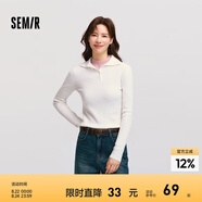 森馬毛衣女短款高領(lǐng)正肩緊身套頭衫休閑風(fēng)冬季顯瘦打底衫簡約氣質(zhì) 奶白10532 160/84A/M