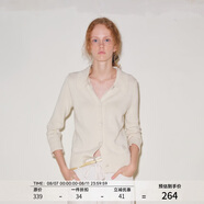 GREEN BELT【100%棉】城市曠野25春全棉七分袖針織開衫女純色修身毛衣開衫