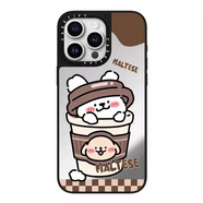 CASETi聯(lián)名線(xiàn)條小狗適用iphone16pro蘋(píng)果15Promax手機殼14 高品質(zhì):鏡面【咖啡杯子小狗】 IP16Pro