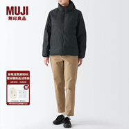 無(wú)印良品（MUJI）女式 便攜式 立領(lǐng)羽絨夾克羽絨服外套冬季女裝女款外衣 黑色 L （165/88A）