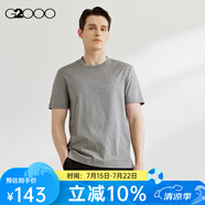 G2000【全棉】G2000男裝SS24商場(chǎng)新款柔軟舒適立體印花絲光棉短袖T恤 中灰色 L