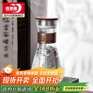 青蘋果耐熱玻璃水壺 新中式豎紋耐高溫泡茶壺 防燙待客圍爐煮茶壺 單壺