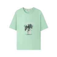 斯凱奇Skechers斯凱奇夏季男女同款時(shí)尚印花針織短袖運動(dòng)T恤衫L225U063 微綠色/L225U063-04BJ XS