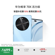 華為暢享 70X活力版 國家補貼15% 512GB 冰晶藍 華為巨鯨超能長(cháng)續航鴻蒙安全雙五星超耐摔華為鴻蒙手機