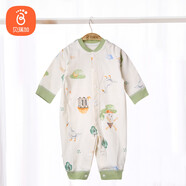 貝瑞加（Babyprints）嬰兒連體衣男女寶寶純棉衣服四季貼身家居內(nèi)衣柔軟連身衣 小鴨73
