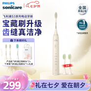 飛利浦（PHILIPS）電動牙刷 5效寶藏刷機皇款 成人聲波電動牙刷 5種模式 生日禮物送男友女友七夕情人節(jié)禮物 新品HX2571/03配2支刷頭