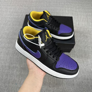 CLENIKEEDNIKE AIR莆田純原高版本AJ1黑白浮雕耐磨男女百搭情侶低幫運 aj1紫黑黃 42