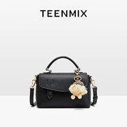 天美意（TEENMIX）女包牛皮劍橋包高級感手提斜挎包通勤單肩包生日禮物送女友老婆