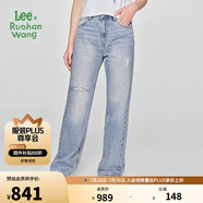Leex【Ruohan Wang聯(lián)名系列】商場款25春新429直腳女牛仔褲