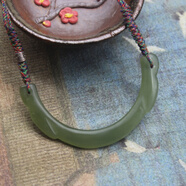 DRJEFUN2025新款民族風(fēng)穿搭項鏈天然和田玉玉衡吊墜青玉毛衣鏈原創(chuàng  )小眾 實(shí)物拍照