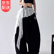 晴碧琳屁簾半裙女不規(guī)則疊穿百搭蕾絲綁帶夏季設(shè)計(jì)感系帶半身裙潮 蕾絲系帶屁簾【白色】 均碼