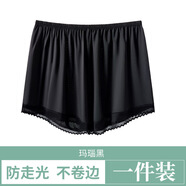 姿偉祺牙齒花邊安褲女配裙外穿夏薄南瓜褲保險打底短褲 A8819  瑪瑙黑 M (80-110)