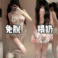 萬(wàn)世私迷性感睡衣情趣內衣大碼聚攏女兔女郎cos服裝夫妻調情高端情侶戰衣 【白】兔女郎套裝（含發(fā)箍+手飾+脖環(huán)） 均碼【80-120】