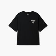 BOY LONDON【煙花】BOYLONDON潮牌短袖春夏燙鉆翅膀印花時(shí)尚寬松T恤N01005 黑色 XL