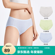 全棉時(shí)代京東專供內(nèi)褲女【5A抗菌透氣】95棉女式中腰成人內(nèi)褲女士自營(yíng)3條