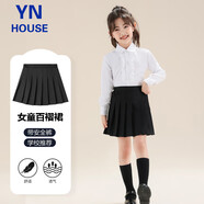 衣諾坊女童百褶裙演出服禮服英倫風(fēng)短裙校園合唱服黑色西裝校服園服六一