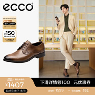 愛步（ECCO）皮鞋男 商務(wù)皮鞋男鞋簡約正裝皮鞋男士亮面皮鞋德比鞋 墨本621634 琥珀色62163401112 42 尺碼偏大
