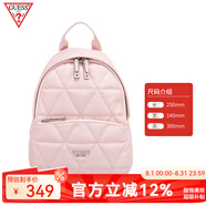 GUESS時(shí)尚百搭女包通勤休閑書包粉色背包簡約精致印花雙肩包送女友 粉色小背包