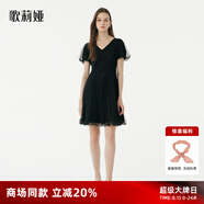 歌莉婭薄紗小黑裙夏裝顯瘦女裝宴會(huì )連衣裙小個(gè)子公主裙1A5H4H8W0 00B黑色 XS