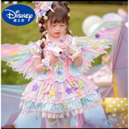 迪士尼（Disney）女童洛麗塔公主裙2025夏季新款連衣裙子彩虹寶寶生日禮服蓬蓬紗裙 彩色翅膀 130 cm