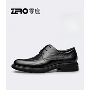零度尚品男鞋新款男士皮鞋商務(wù)正裝德比鞋手工真皮英倫結(jié)婚新郎鞋 黑 38